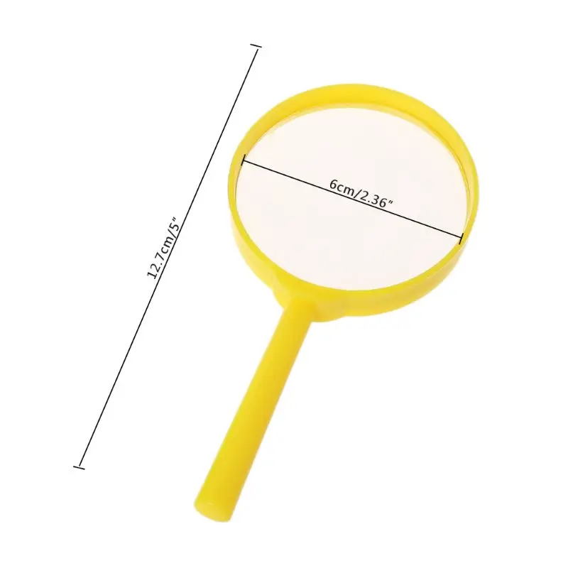 Kính lúp đọc sách đầy màu sắc Ống kính phóng đại thủy tinh lớn 60mm có tay cầm bằng nhựa Thả vận chuyển