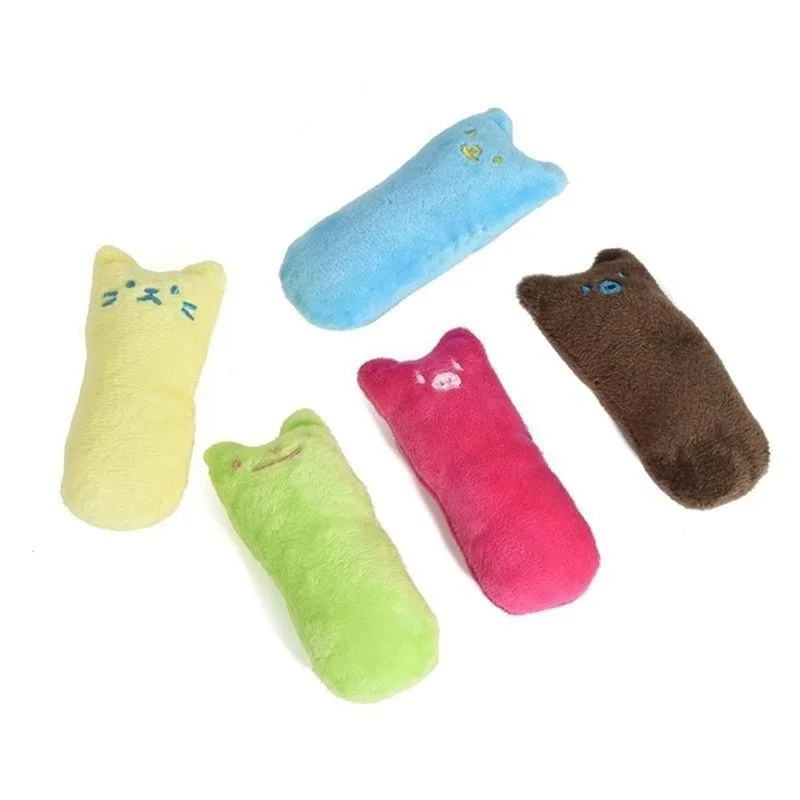 Catnip Toys Cute Thumb Plush Pillow Teeth Grinding Bite-resistant Teasing Relaxation Cat Chew Toy Pet Accessories