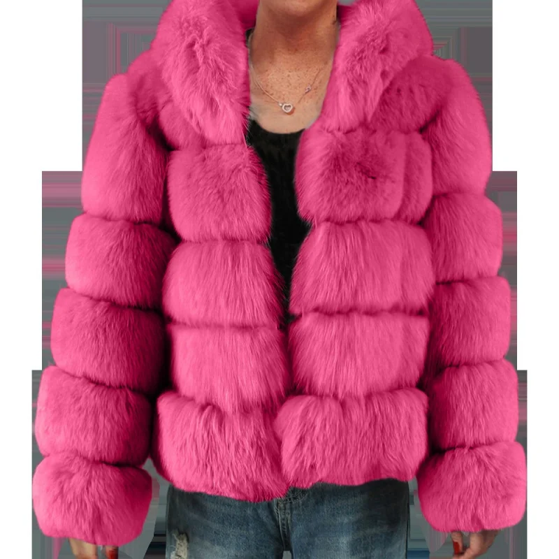 2025 خريف شتاء جديد قبعة قصيرة أفخم معطف معطف المرأة الأوروبية والأمريكية التدفق #4