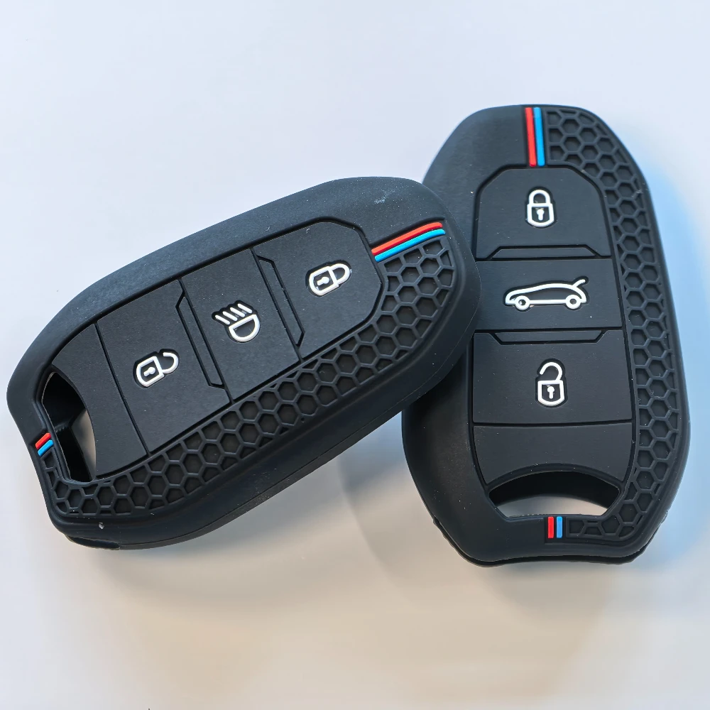 Silicone Rubber Smart Remote Key Cover For Peugeot 3008 307 308 207 208 407 508 206 2008 301 5008 For Citroen C2 C3 C4 C5