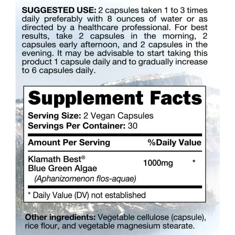 High quality green algae - more powerful than spirulina and microalgae supplements | Super food rich in chlorophyll, 60 capsules