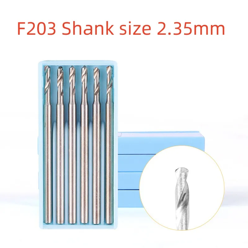 6Pcs Germany F203 Gold Silver Diamond Grinding Needle Jewelry Dental Jade Carving Knife Core Micro-Inlaid Twist Drill Bit Bur