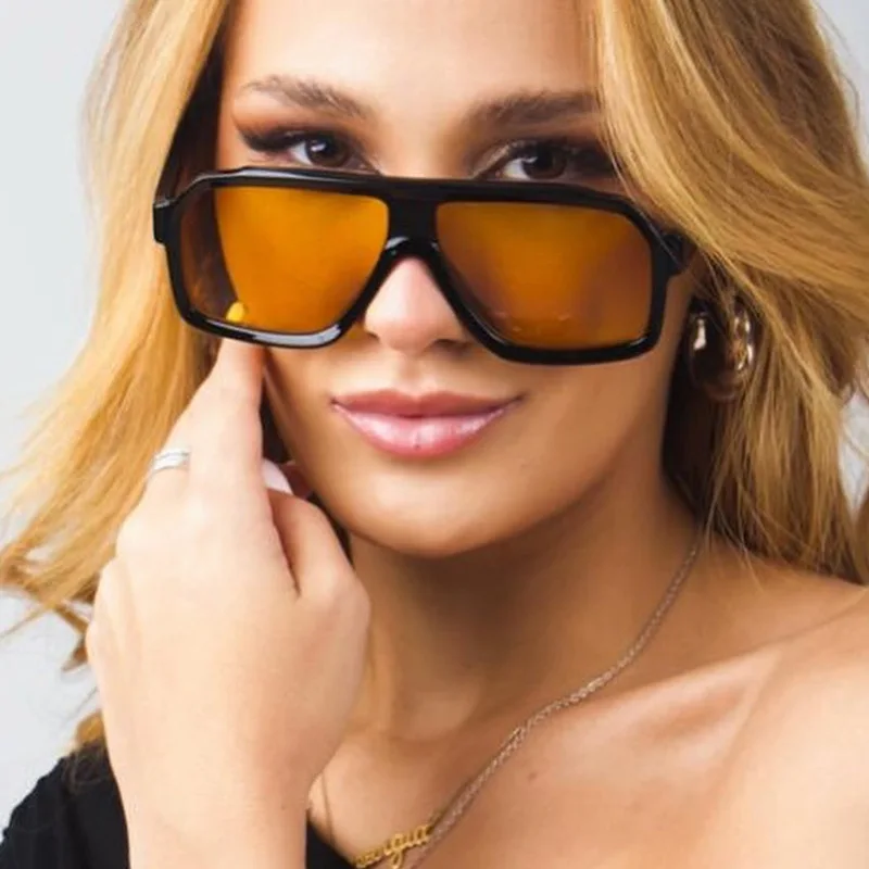 Neue Pilot Vintage Quadratische Sonnenbrille für Damen und Herren Rechteckige Sonnenbrillen Weibliche Brillen Sonnenbrillen für Männer und Frauen – Detail 2