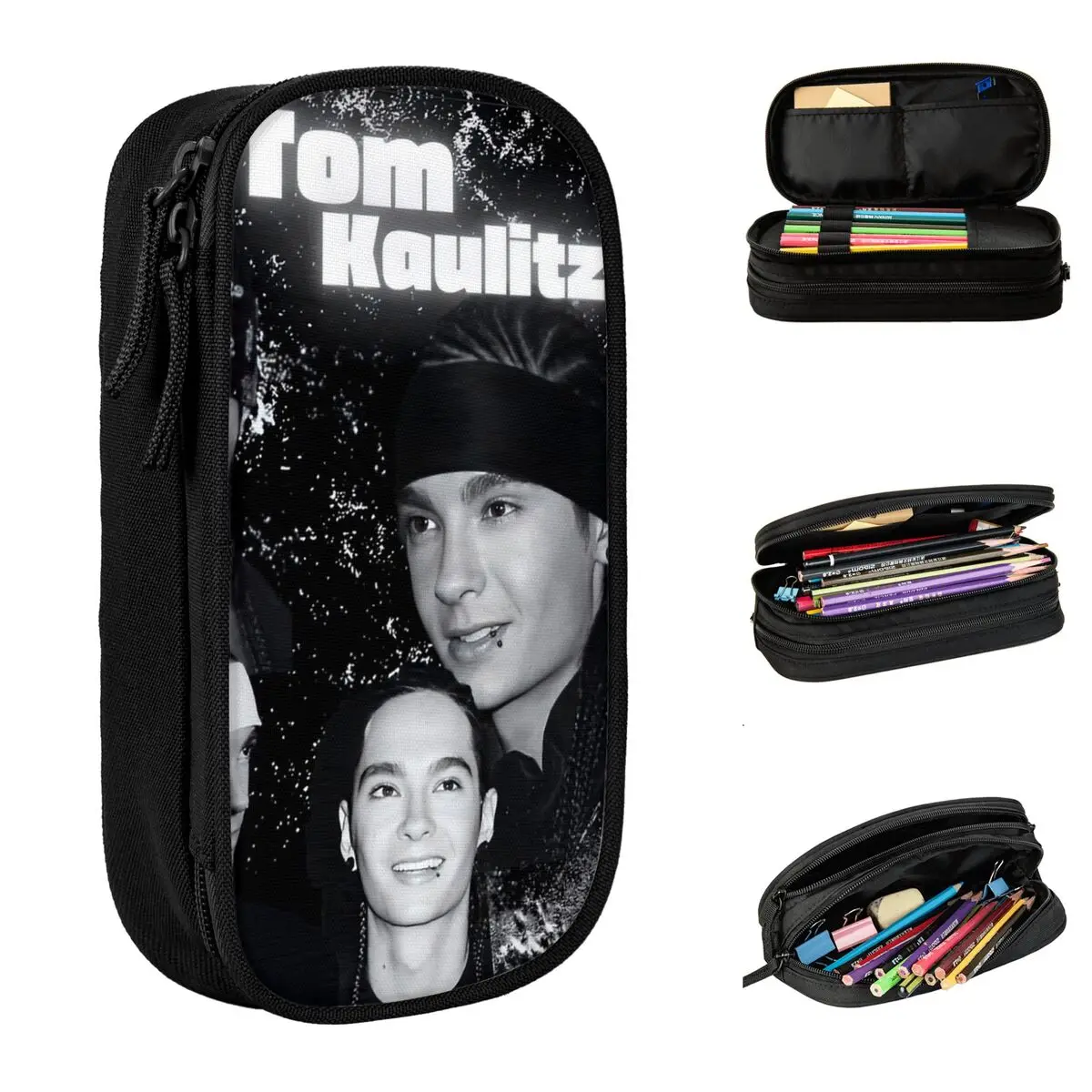 Tokio Hotel Tom Kaulitz Pencil Cases Fun Pen Holder Pencil Bags Student Big Capacity School Supplies Gift Pencilcases