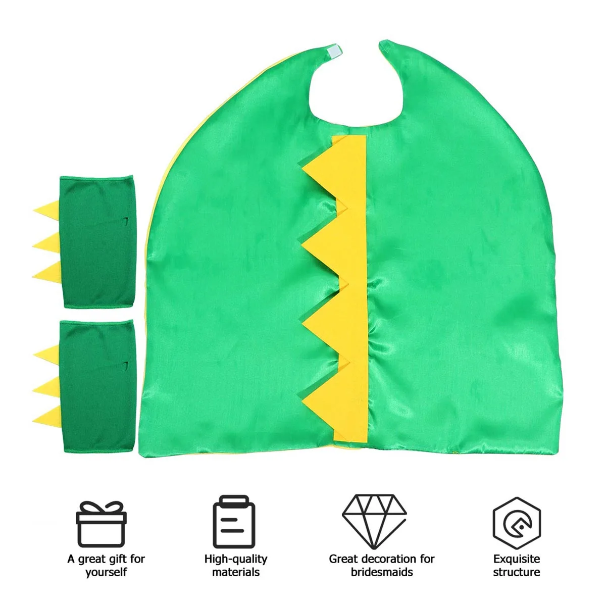 1Set Kids Dinosaur Cape Dragon Wristband Costume Cloak Spikes for Halloween Dress Up Pretend Play Party Kids Dinosaur Cape