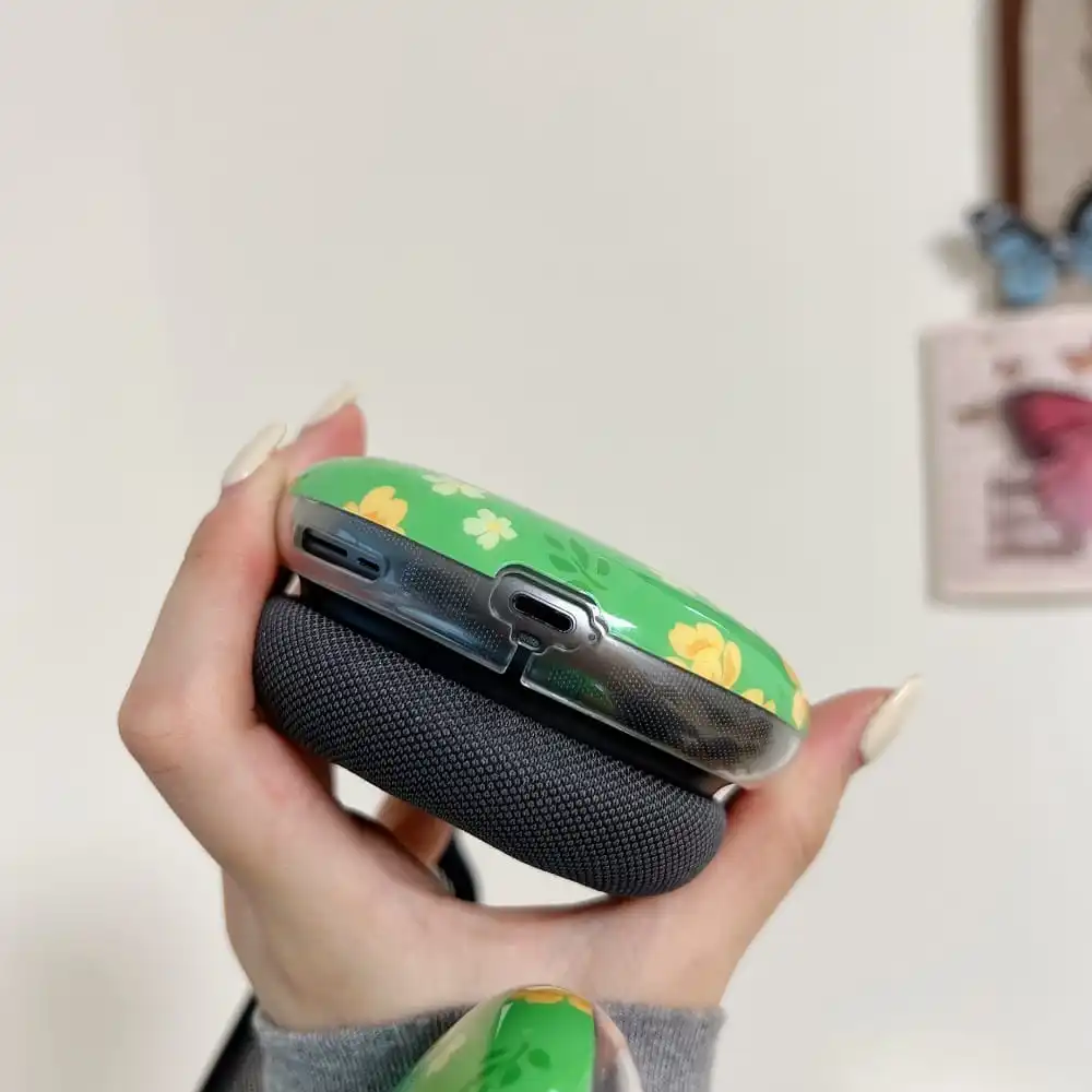 Ins корейская мода красочные цветы бабочки стандартные для AirPods MAX горячая Распродажа мягкая защита от падения