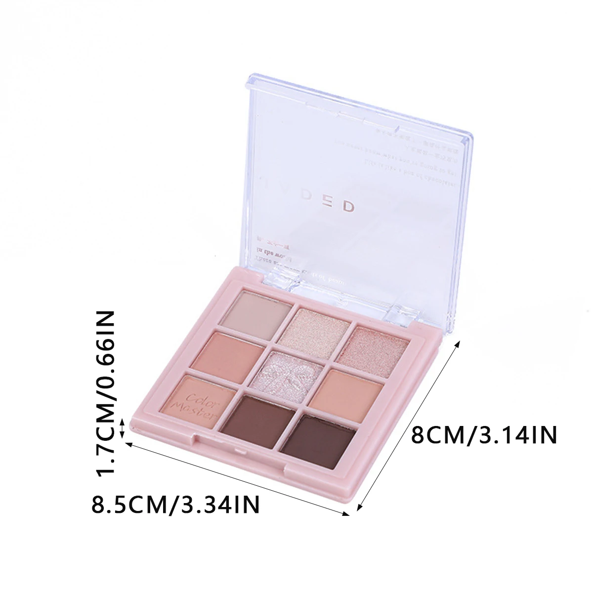 Jiugongge-bandeja de sombra de ojos de moda, placa de sombra de ojos de 9 colores, maquillaje para mujer, Color tierra mate perla