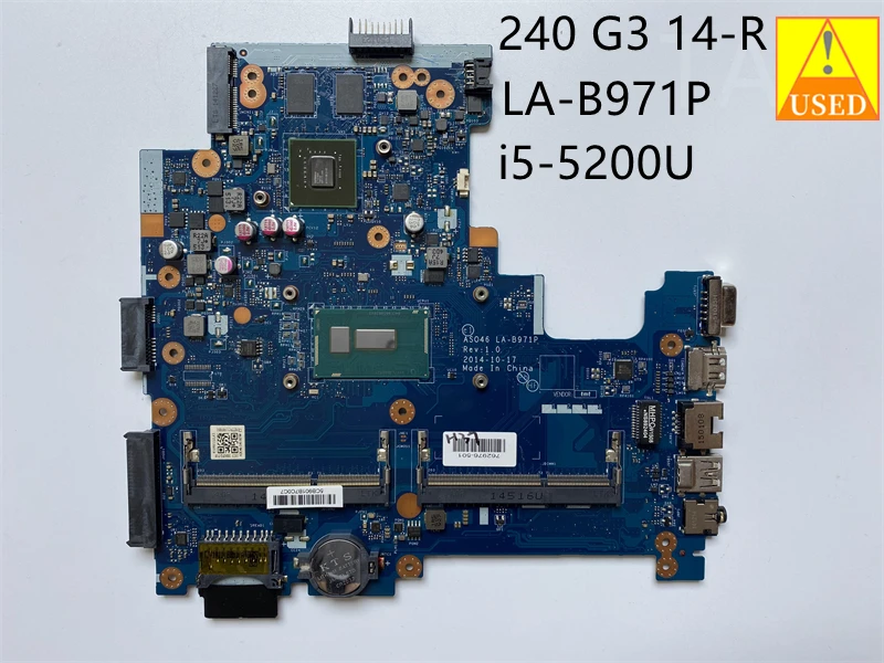 

Материнская плата для ноутбука 240 G3 14-R с процессором i5-5200U, полностью протестирована, чтобы работать идеально