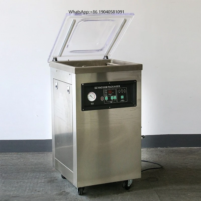 DZ-500 Single Chamber Vacuum Packaging Machine Desktop Vacuum Sealer  for Meat Seafood Grain Packing