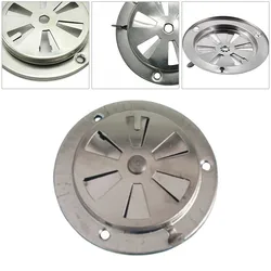 Stainless Steel Adjustable Air Vent Grille Round Ducting Ventilation Grilles Cover BBQ Grill Smoker Exhaust Vent Stove