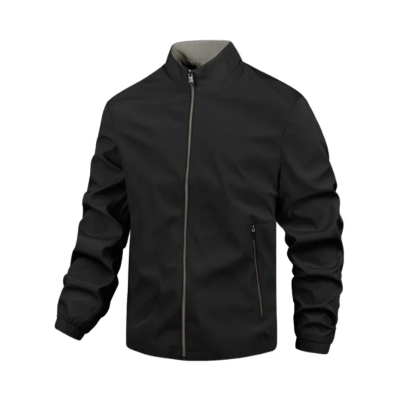 

Spring Jacket Men's New Stand Collar Men's Jacket Casual Loose Breathable Top Business Jacket