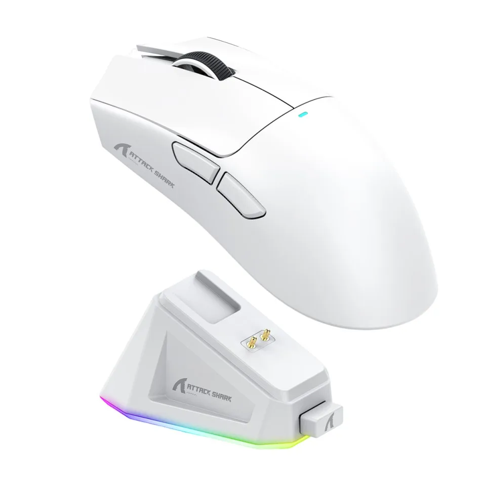 

Attack Shark X11 Bluetooth Wireless Mouse PAW3311 RGB Three Mode 2.4G PC Magnetic charging dock ,Gaming E-sports Mouse