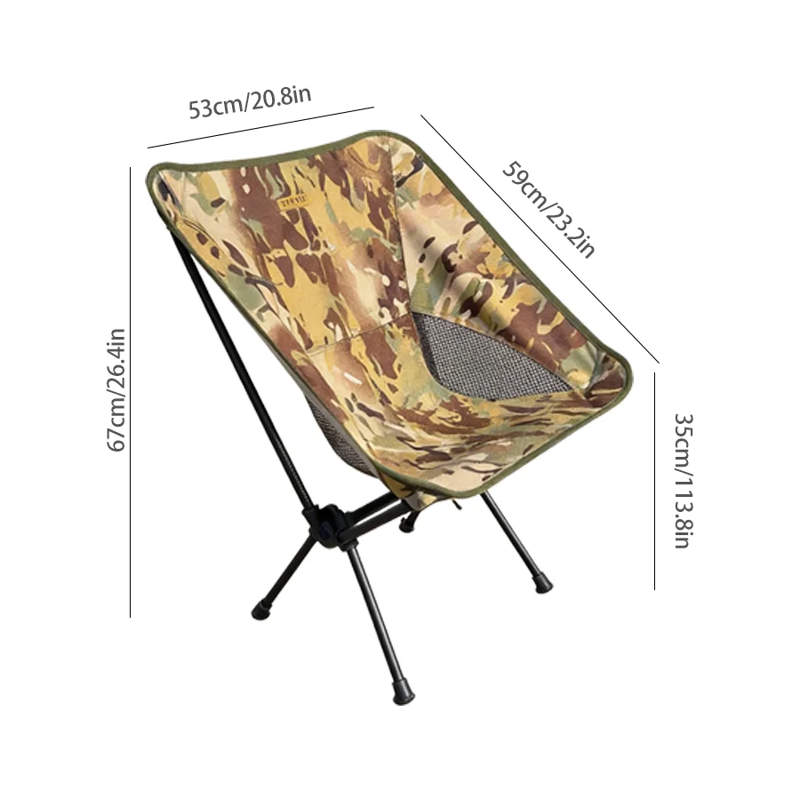 TARKA Opvouwbare campingstoelen Set Lichtgewicht klapstoel Ultralichte backpacken Maanstoelen voor tuinpicknick Strandvissen