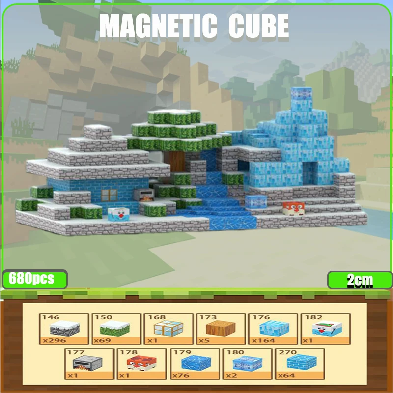 448PCS-680PCS Magnetische Bouwstenen Kubus Set voor Jongen Meisje Kid Leeftijd 3 + DIY Model kinderen Stem Montessori Zintuiglijke Speelgoed Gift