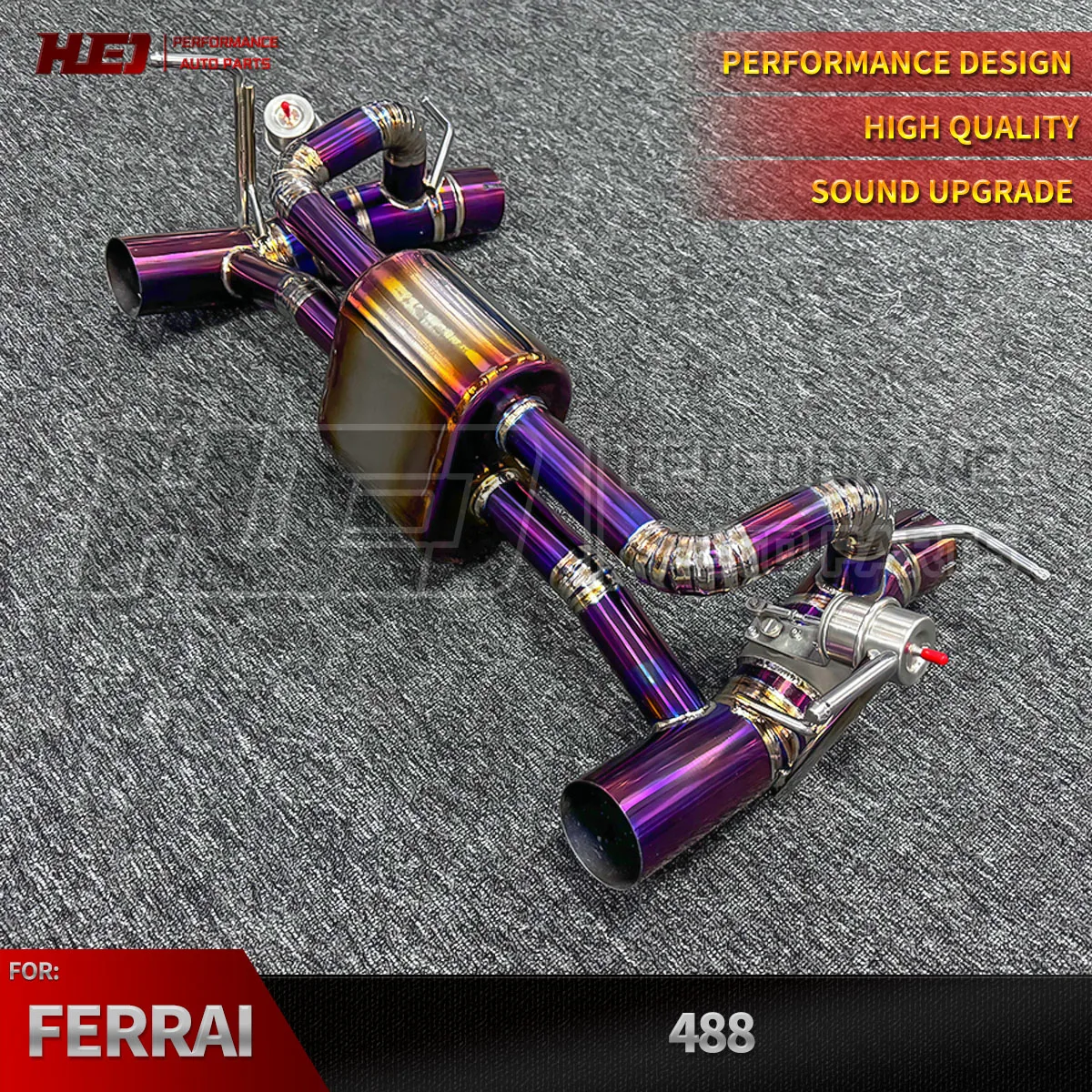 

Высококачественная титановая выхлопная система Catback с клапаном для Ferrari 488, глушитель, аксессуары для тюнинга авто, в наличии