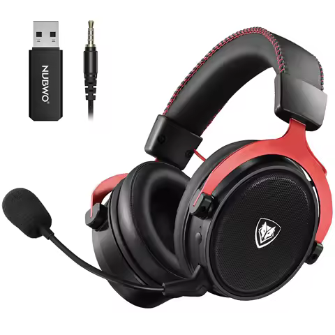 NUBWO Dual Gaming Headset 2.4G DongleUSB Bluetooth 5.3 Technology With Noise Canceling Microphone For PS5 PS4 PC Mobile Switch