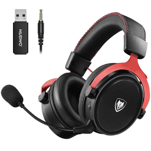 NUBWO-auriculares para juegos duales, tecnología DongleUSB Bluetooth 5,3 de 2,4G con micrófono con cancelación de ruido para PS5, PS4, PC, interruptor móvil