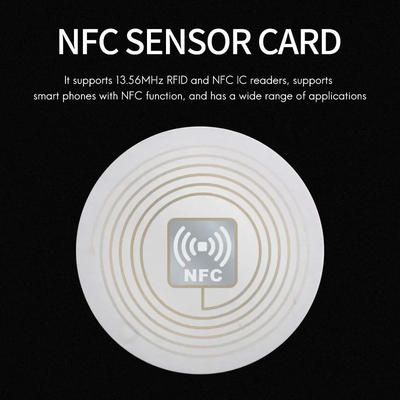 5-100 Pcs M1 1K 1K S50 Coin Card 13.56Mhz 25mm NFC Smart Chip Rewritable Copy IC Tag ISO14443 for Andriod MCT, UID Unchangeable