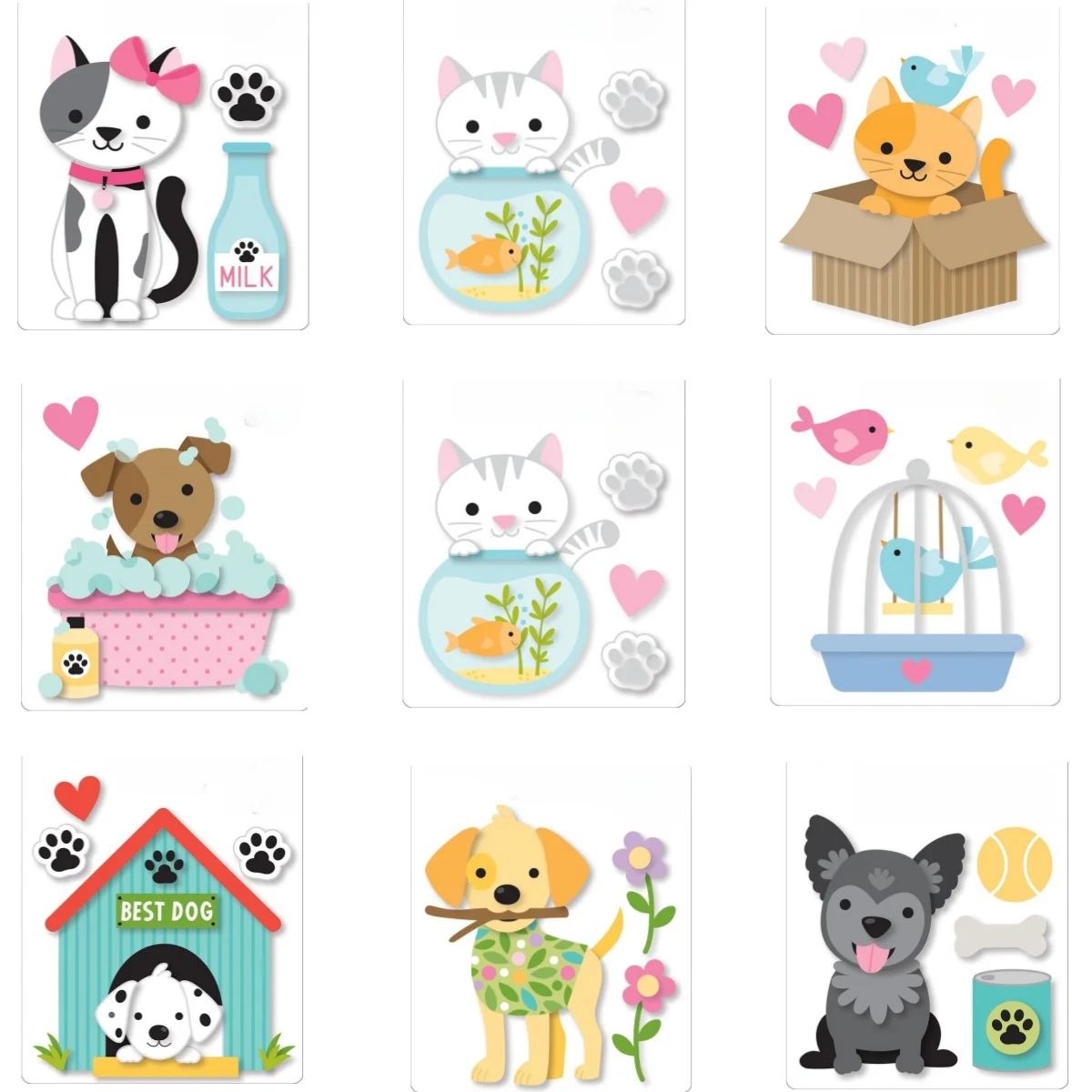 

Cat Dog Family Pet Meatal Cutting Dies for DIY Decorating Scrapbook Paper Card Album Embossing Craft Supplies 2025 New Cut Die