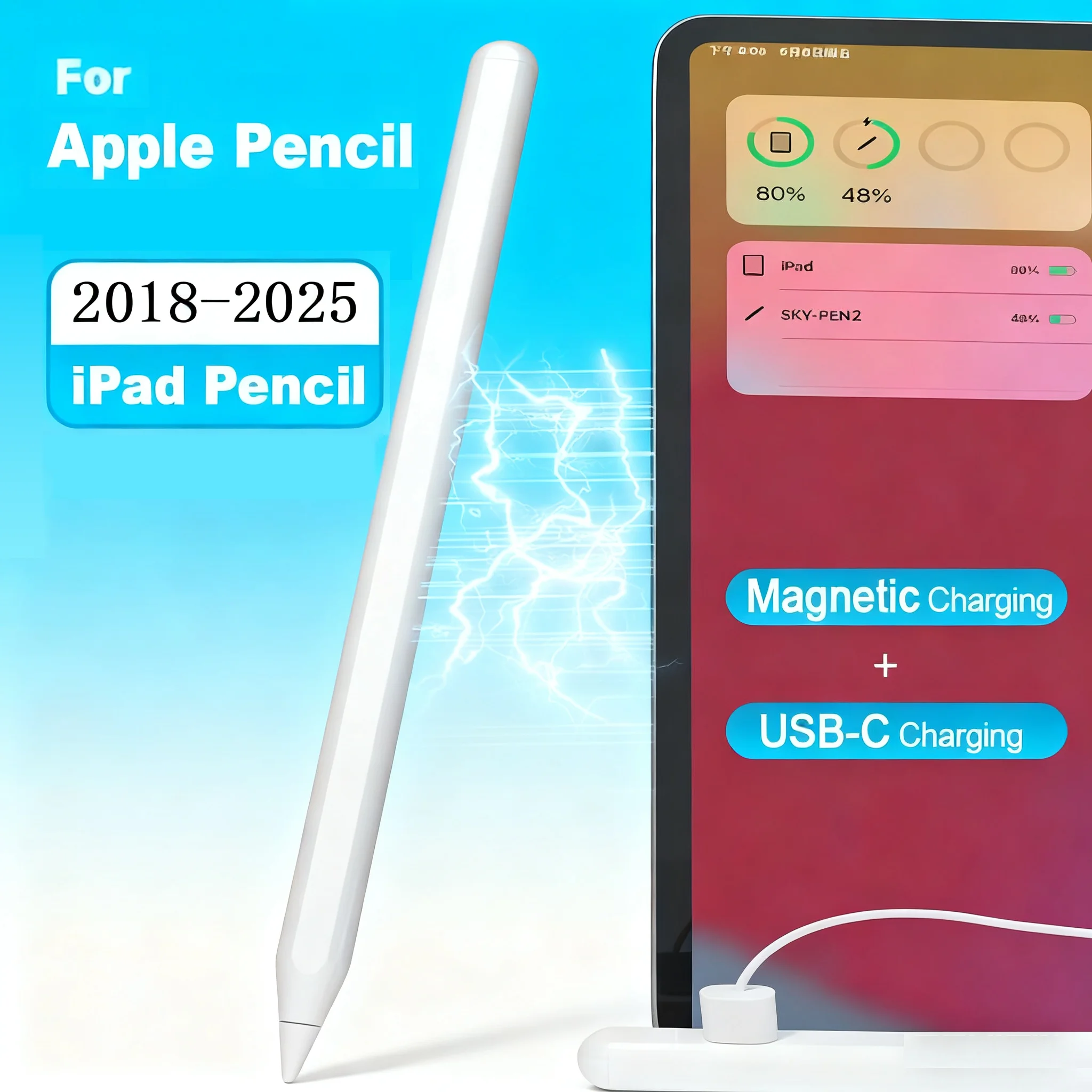 

Minisopuru Stylus Pen for iPad 2018-2025 with Fast Charge Palm Rejection Active Pencil for iPad mini 6 Air 4/5 Pro 11/12.9inch