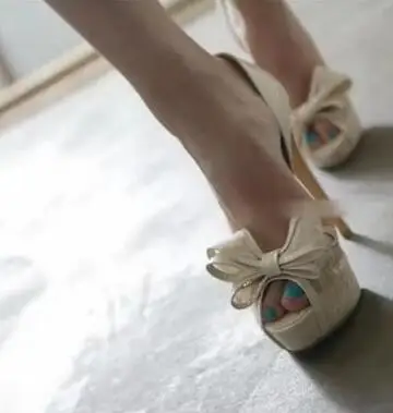New Woman Black White Lace Floral Butterfly Knot Front Peep Toe Platform Shallow Slip On Thin Heels Pumps Bride Wedding Shoes