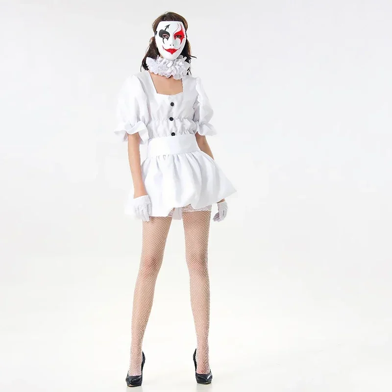 Disfraz de Pennywise para mujer, vestido de payaso de Terror de Stephen King's It para adultos, traje de Cosplay para fiesta elegante de Halloween