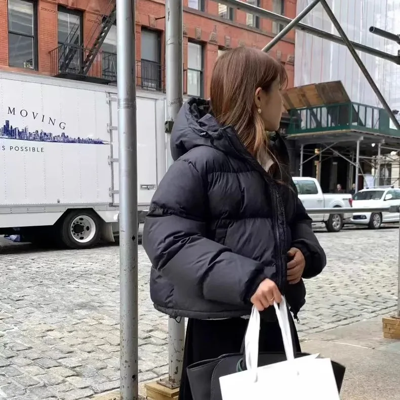 أوقية 2025 شتاء جديد Sle Dongdaemun بسيط متعدد الاستخدامات دافئ بقلنسوة 90 Du down Jaet ملابس خارجية نسائية Faion كورية... #3