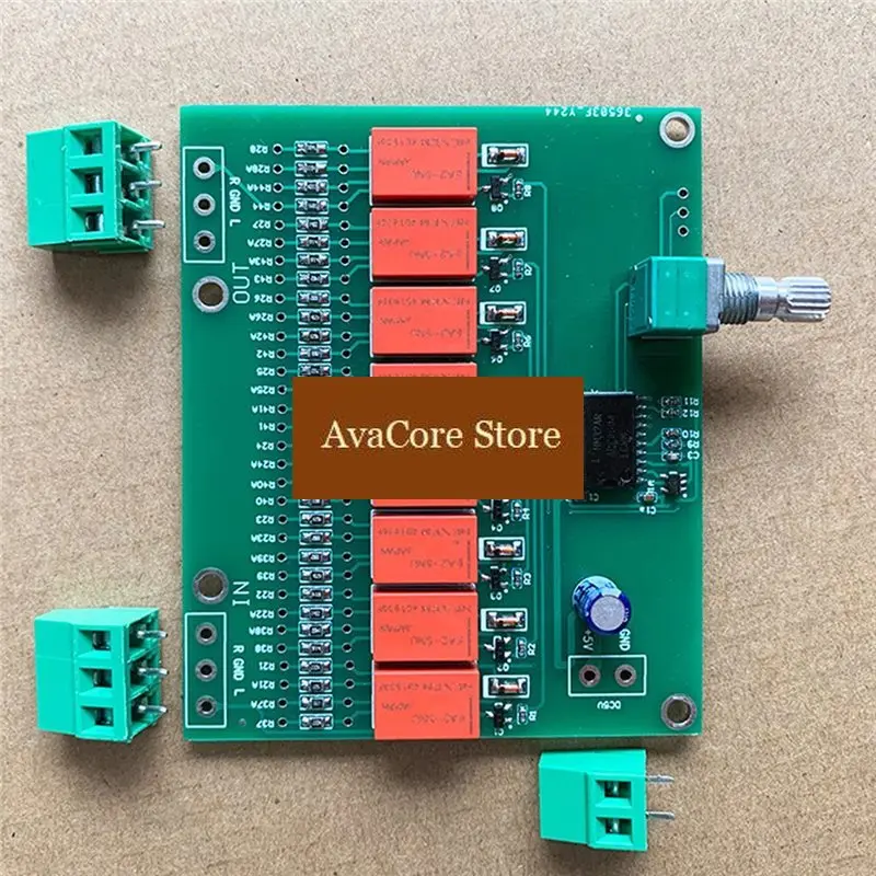 AvaCore5V DC Voltage Fever Volume Control Board Relay Volume Control Board,DIY Hi-Fi Audio Preamp Attenuator Relay