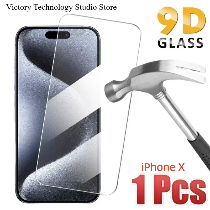 

1PCS HD Tempered Glass For iPhone X Fall Prevention Full Cover Screen Protector Glass