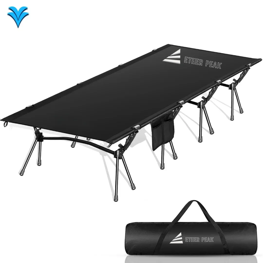 

Folding Camping Cot Height Aluminum Adjustable Ultralight Backpacking Cot Portable Camping Bed Cot for Camping Hiking
