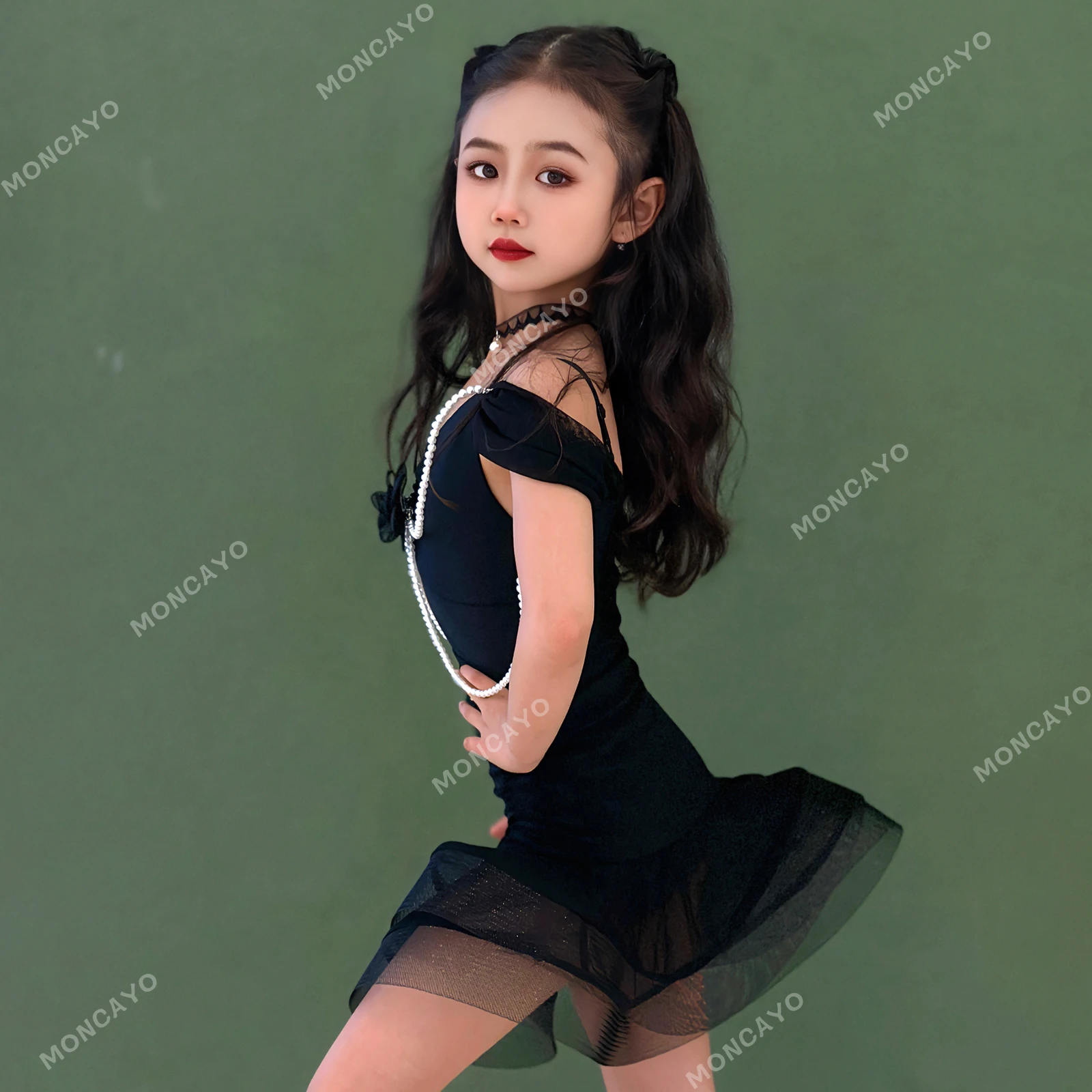 Vestido de baile latino Rumba Samba Salsa, traje de baile de Tango para niñas, vestidos de competición de baile de salón, vestido de práctica latina para niños