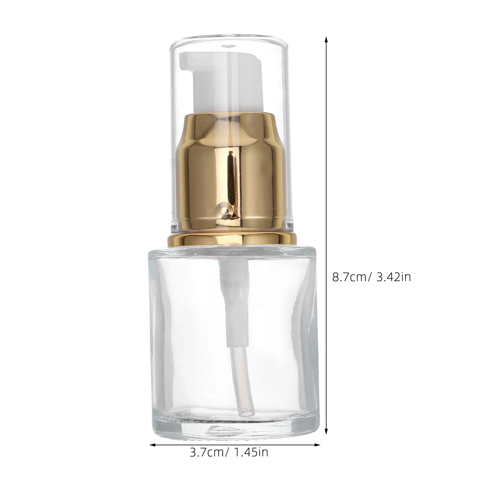 3Pcs Portable Empty Pump Bottles Silver White Premium Eco-Friendly Travel Essential Oil Nail Oil Storage