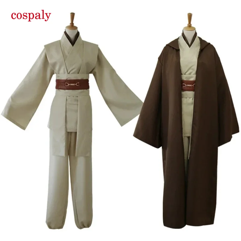 A Movie Star Jedi Knight Costume Cosplay Mace Windu Robe Obi Wan Kenobi Wars Uniform Anakin Skywalker Outfits Cloak Men Hallowee