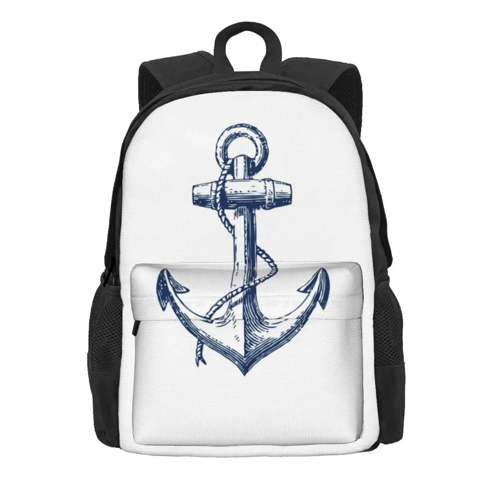 Anchor Hot Sale Schoolbag Backpack Fashion Bags Anchor Blue Boat Navy Ocean Sea Ship