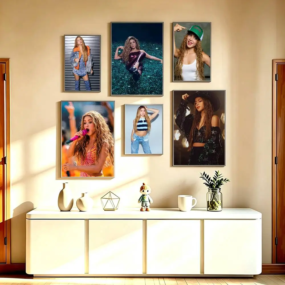 Fashion Latin Pop S-Shakira-A  Poster High Quality Dorm Living Room Aesthetic Wall Decoration Painting Stickers Gift