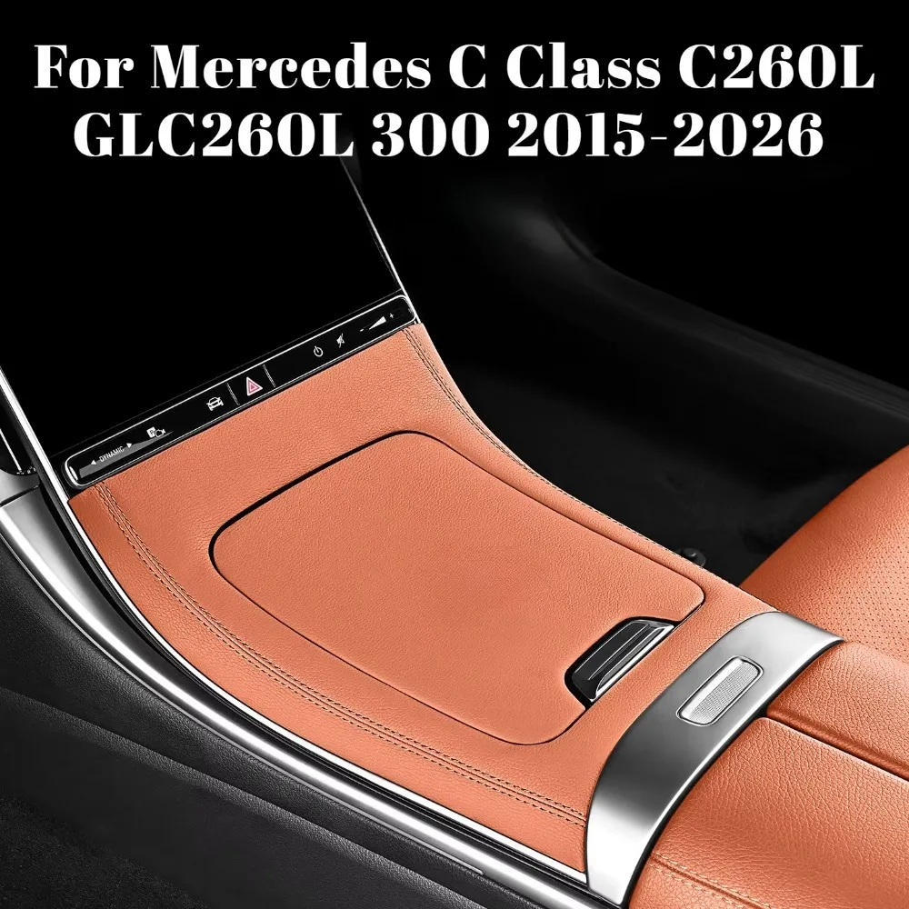Para Merces Benz Clase C C260L GLC260L 300 2022-2025, Película Protectora  Cuero para Consola Central, Accesorios  Decorac