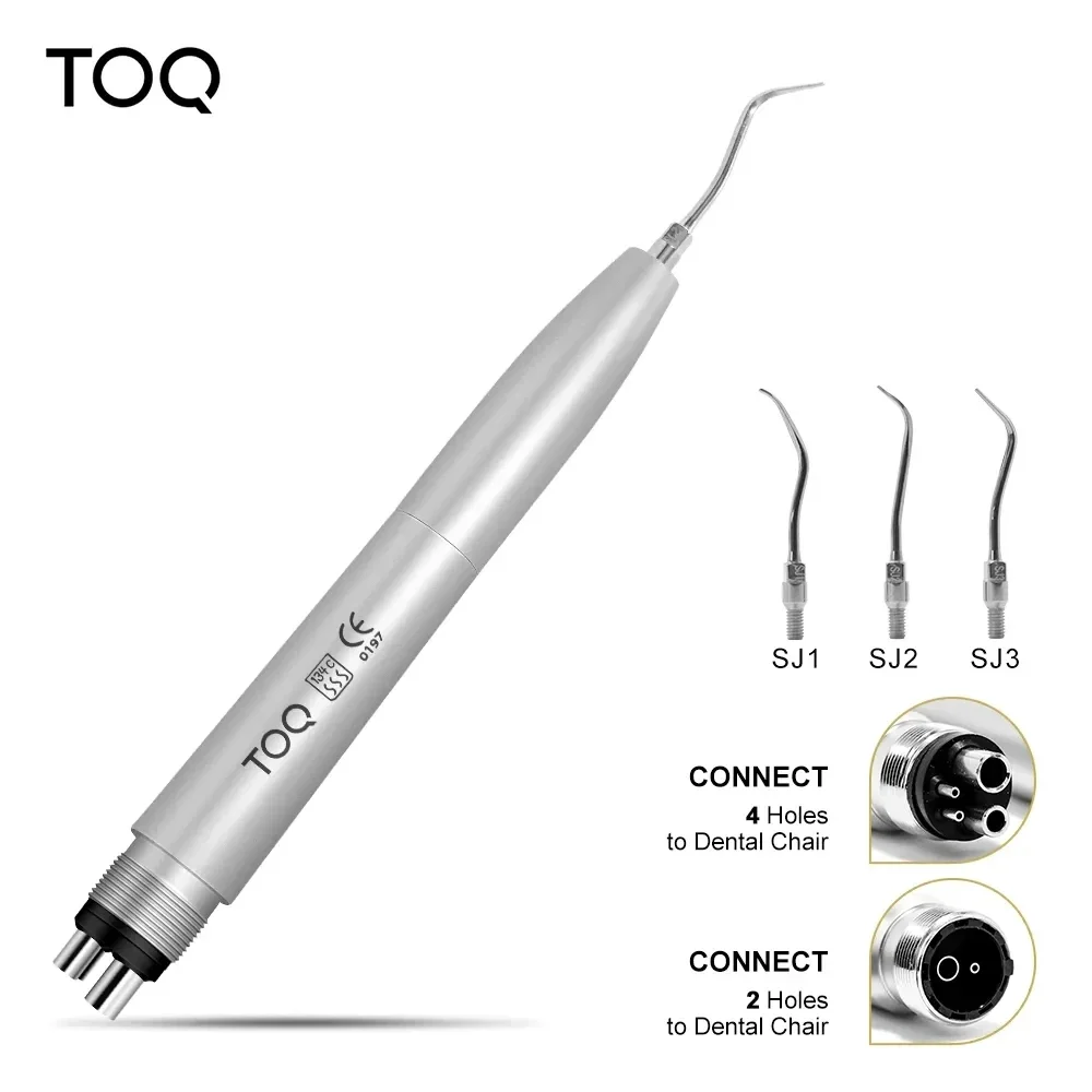 Dental Air Scaler Handpiece Activation Irrigation Perio Scaling Tip With SJ1 SJ2 SJ3 Tooth Cleaner 2/4 Holes