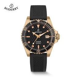 BODERRY Men's Bronze Diver Automatic Watches Top Brand Luxury Clock 200M Waterproof Wristwatch Sport Mechanical Watch for Men