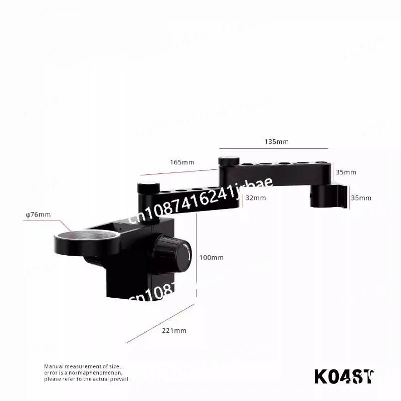 K047T Microscope Swing Arm Metal Universal Telescopic Folding 360° Single Arm Fixed Lifting Maintenance Inspection