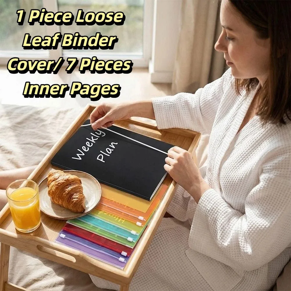 Planner A 6 Size Loose Leaf Binder Weekly Monthly Budget Envelope Cover Colorful Inner Page Wealth Management Ticket Storage