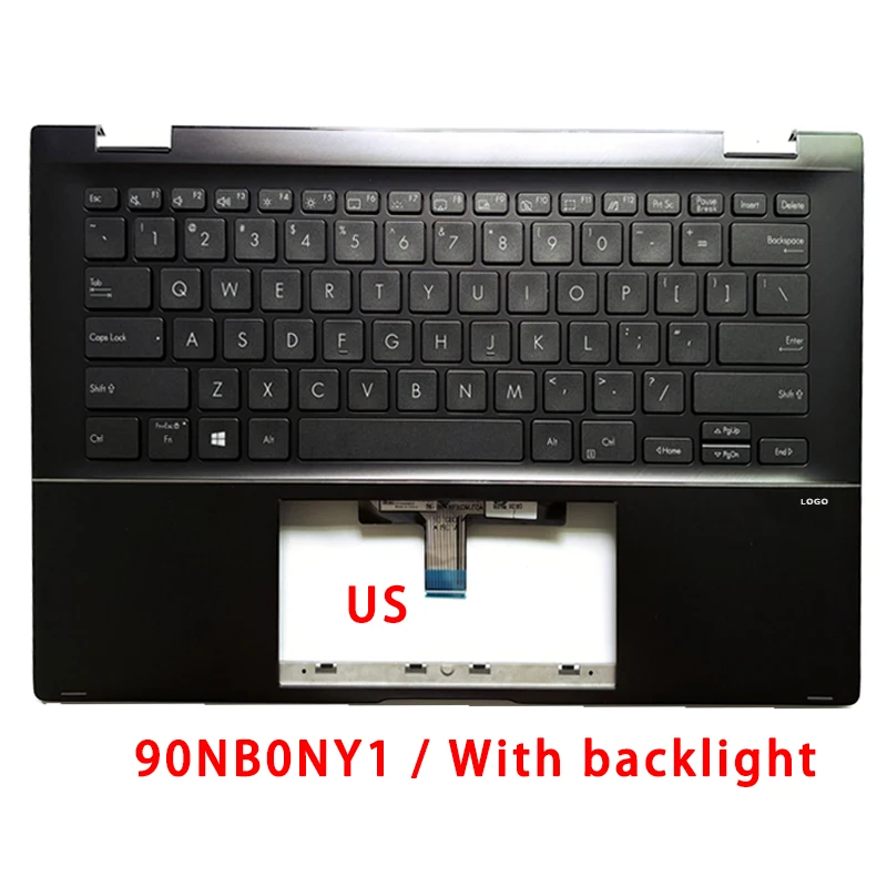 New For Asus UX463 UX463FL UX463FA;Replacemen Laptop Accessories Palmrest/US Keyboard With Backlight 90NB0NY1