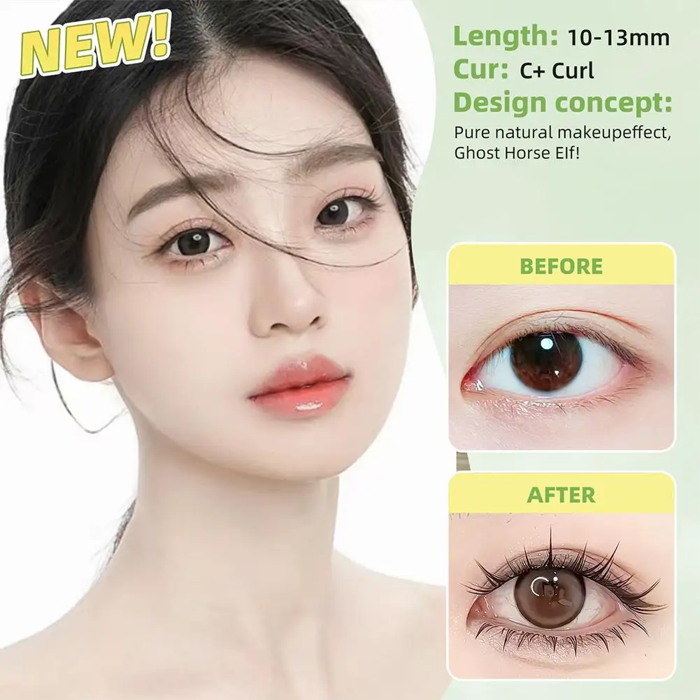 Glue-free False Eyelashes Self-adhesive Natural Lower Lashes Anime Eyelashes Large Capacity Eyelashes Manga Clusters Eyelash