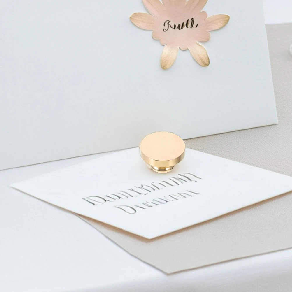 

4pcs Blank Wax Seal Brass Diy Tool Wedding Invitations Envelopes Present Packaging Style Party Office Use