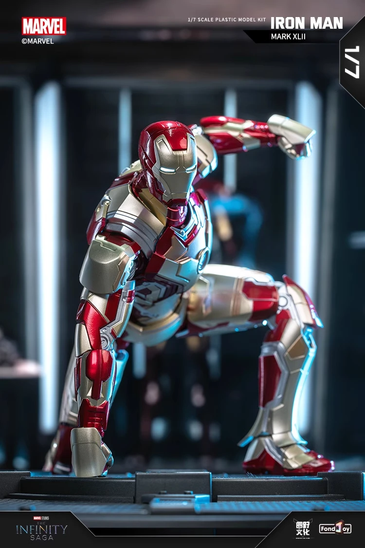 26CM Fondjoy Original Iron Man 1/7 MK42 MK43 1/12 MK1 MK2 MK3 MK4 MK5 MK6 Assembled Tony Stark Action Figure Collect Toy Gift