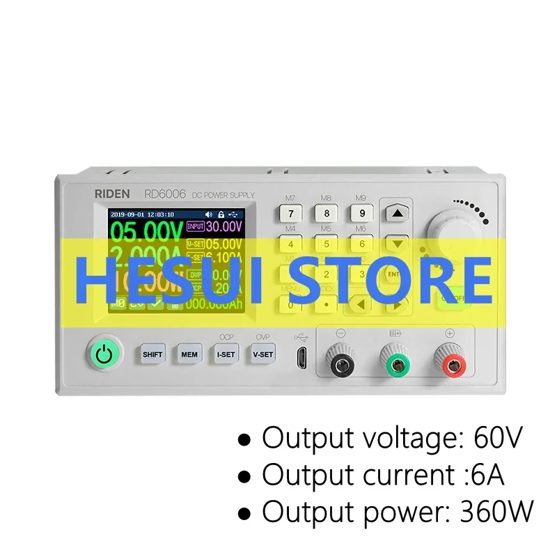 RD6006W NC switch Adjustable power supply DC regulated power adapter step-down module monitors power supply