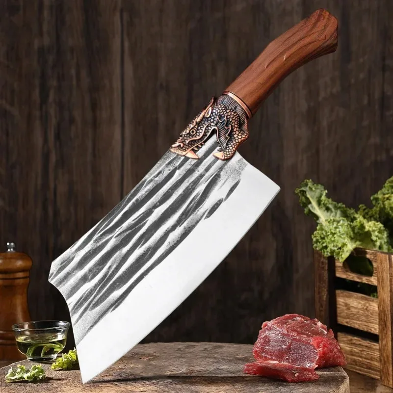 Chef Hackmesser Messer Fleisch Fisch Gemüse Metzgermesser Utility Schneiden Handgeschmiedete Klinge Kunststoffgriff Küchenmesser Hackmesser