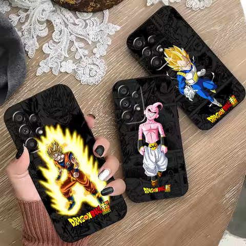Art D-Dragon Ball Vegeta Goku For Samsung A53 A52 A33 A32 A51 A71 A21S A13 A73 A55 A22 A23 A35 A72 A54 A12 5G Black Funda