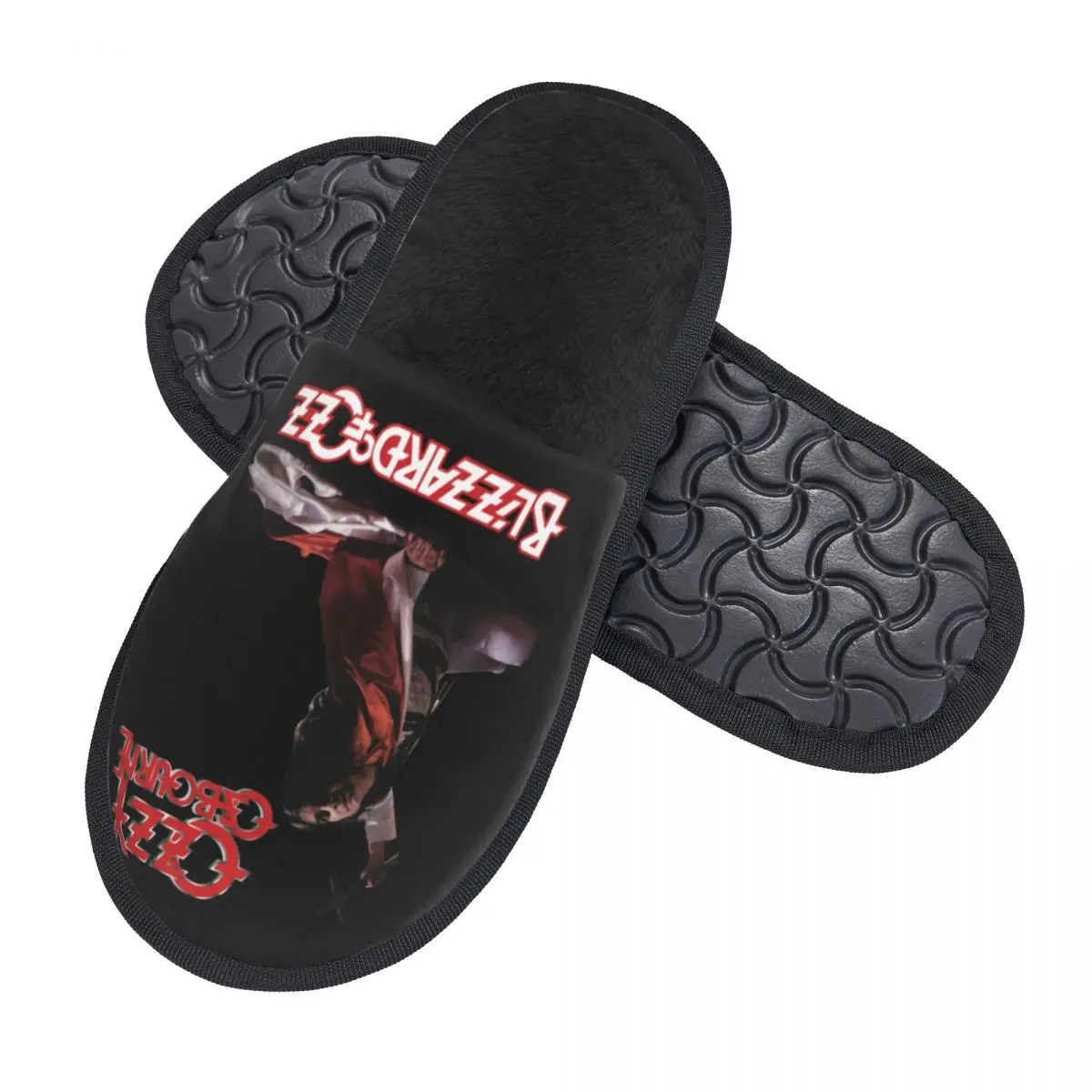 مخصص Ozzy Osbourne روك باند المعادن الثقيلة لينة رغوة الذاكرة شبشب منزل النساء مريح دافئ المضادة للانزلاق وحيد النعال #2