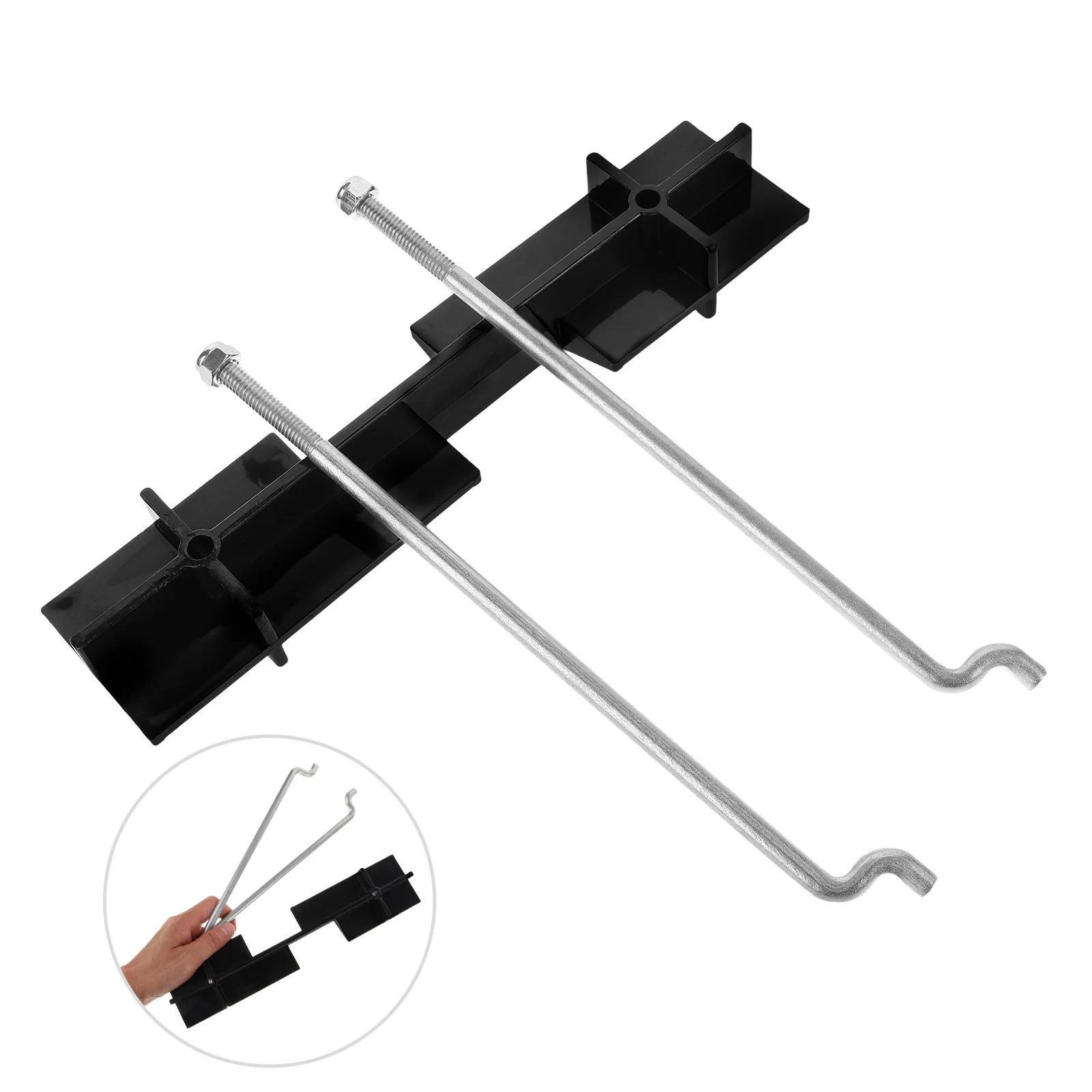 

Pressure Plate Bracket Golf Cart Auto Holder Batteries down Kit with Rods Suite Tie Mount Stand