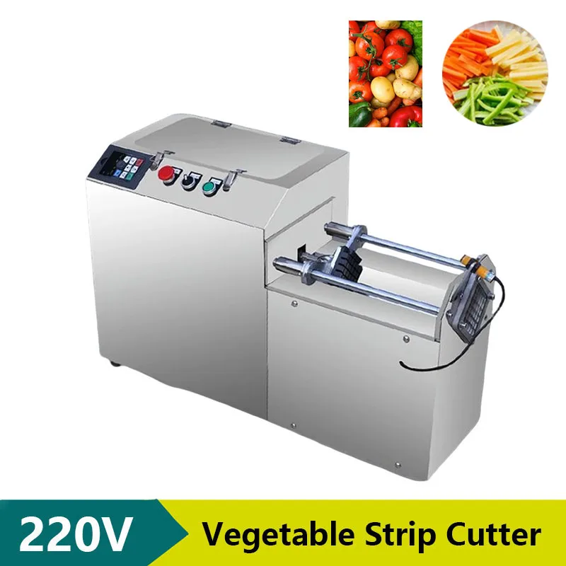 

Automatic Vegetable Strip Cutter Adjustable Speed 220V Electric Shredding Slicer Potato Carrot Vegetable Push Cutting Machine